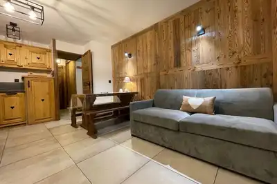 Image de Appartement cosy type chalet avec piscine au pied des pistes et vue panoramique