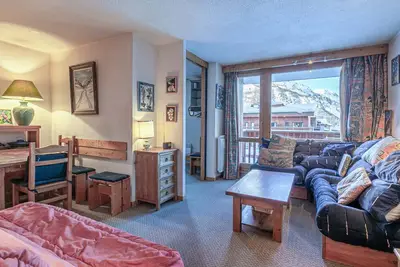 Image de Studio confortable à Val-d'Isère, 4-5 pers, balcon, wifi