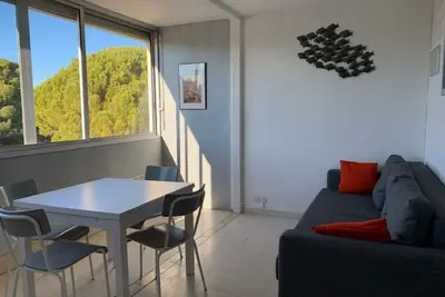 Image de Appartement 2 étoiles à 5 min des thermes avec parking et clim, animaux acceptés