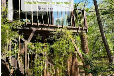 Image de 45' Sud de Bordeaux, cabane perchée et spa Réminiscence - Les Landines