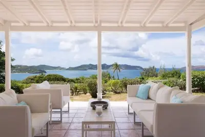 Caribbean-Styled Villa offers St. Jean Bays and Lorient Views
