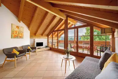 Image de Appartement 'Stettnerhof Penegal' avec vue sur les montagnes, terrasse, jardin partagé et Wi-Fi