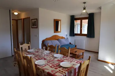 Image de Étage -1, terrasse, télévision, casier à ski, 41m², Aussois