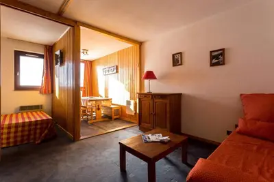 Image de À 50m des pistes de ski, 1er étage, balcon, télévision, 35m², Val Thorens