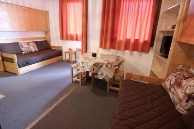Image de 150m du centre station, 3ème étage, balcon, télévision, 24m², Val Thorens