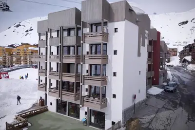 Image de Pied des pistes de ski, Rez-de-chaussée, balcon, télévision, 28m², Val Thorens