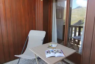 Image de 200m du centre station, 3ème étage, balcon, télévision, casier à ski, 26m², Val Thorens