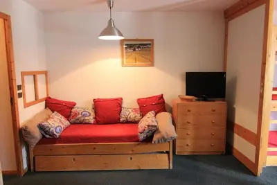 Image de À 50m des pistes de ski, 2ème étage, balcon, télévision, 35m², Val Thorens