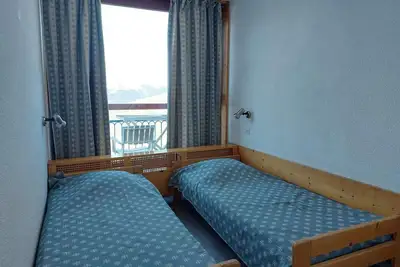 9ème étage, vue vallée, balcon, télévision, 40m², Les Arcs