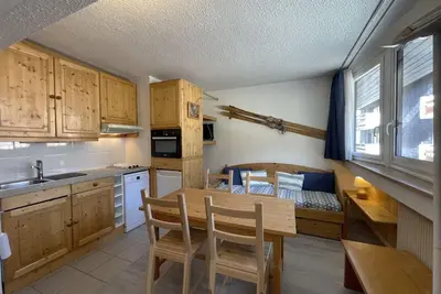 Image de Centre station, 2ème étage, vue station, télévision, casier à ski, 24m², Les Menuires