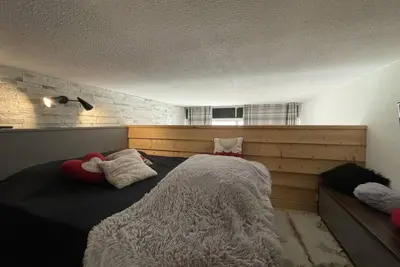 Image de À 10m des pistes de ski, 12ème étage, vue station, balcon, télévision, casier à ski, 42m²