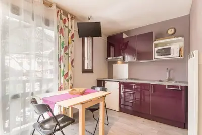 Image de 150m du centre station, 2ème étage, vue montagne, télévision, 18m², Serre Chevalier