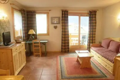 Image de 350m du centre station, balcon, télévision, casier à ski, 42m², Peisey-Vallandry