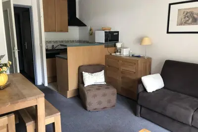 Image de 80m du centre station, 1er étage, vue pistes de ski, balcon, télévision, 26m², Gourette