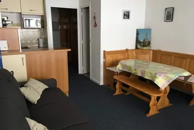 Image de 250m du centre station, 2ème étage, vue pistes de ski, balcon, télévision, 33m², Gourette