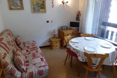 Image de 1er étage, balcon, parking, télévision, casier à ski, 28m², Les Contamines-Montjoie