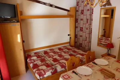 Image de 2ème étage, balcon, parking, télévision, casier à ski, 24m², Les Contamines-Montjoie
