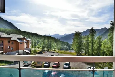 Image de 100m du centre station, 4ème étage, balcon, télévision, casier à ski, 28m², Montgenèvre