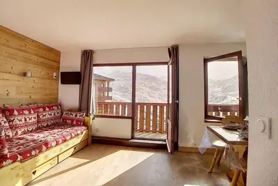 Image de 7ème étage, balcon, télévision, casier à ski, 37m², Les Menuires