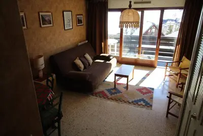 Image de 2ème étage, vue montagne, balcon, télévision, casier à ski, 28m², Montgenèvre