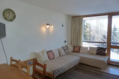 50m du centre station, 5ème étage, vue montagne, balcon, télévision, 40m², Les Arcs