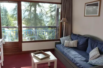 Image de 200m du centre station, 6ème étage, vue vallée, piscine, balcon, télévision, casier à ski, 40m²