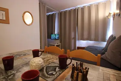 Image de 200m du centre station, 1er étage, balcon, télévision, 28m², Val Thorens