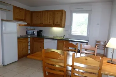 Image de 50m du centre station, 7ème étage, vue forêt, balcon, télévision, 52m², Brides Les Bains
