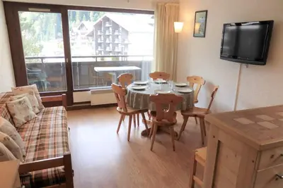 Image de 2ème étage, balcon, télévision, casier à ski, 41m², Les Contamines-Montjoie