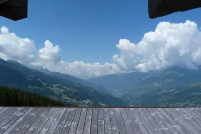 Image de À 100m des pistes de ski, 9ème étage, vue vallée, balcon, télévision, casier à ski, 40m², Les Arcs