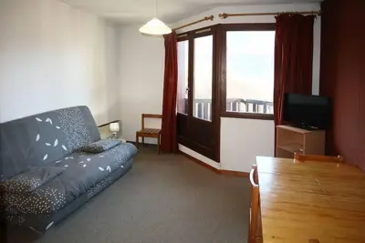 Image de Centre station, 7ème étage, vue vallée, balcon, télévision, 26m², Les Orres