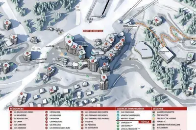 Image de Centre station, 6ème étage, vue pistes de ski, balcon, télévision, casier à ski, 28m², Les Orres