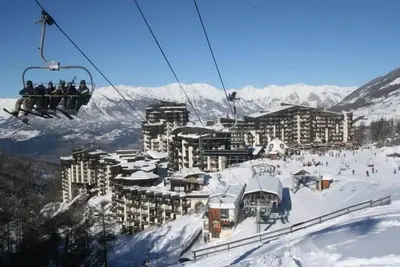 Image de Pied des pistes de ski, 8ème étage, vue vallée, balcon, télévision, 30m², Les Orres