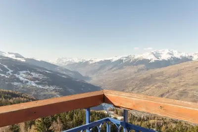 Image de 50m du centre station, 2ème étage, vue montagne, télévision, 24m², Les Arcs