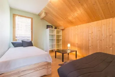 Image de Chalet, 2ème étage, vue vallée, terrasse, cheminée ou poêle à bois, télévision, 100m², Les Arcs