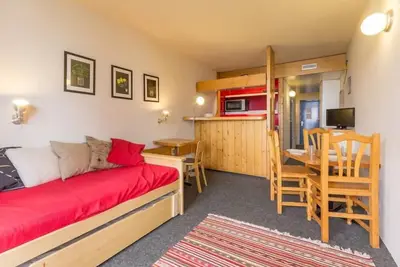 Image de 11er étage, vue montagne, balcon, 28m², Les Arcs
