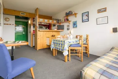 Image de 10m du centre station, Rez-de-chaussée, vue vallée, balcon, télévision, 33m², Les Arcs