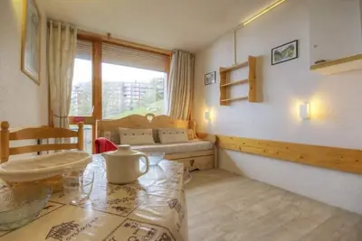 Image de 50m du centre station, 5ème étage, balcon, télévision, 19m², Les Arcs