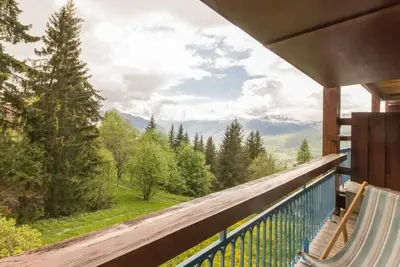 Image de 50m du centre station, 2ème étage, vue vallée, balcon, 40m², Les Arcs