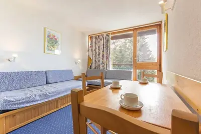 Image de 50m du centre station, 4ème étage, balcon, télévision, 24m², Les Arcs