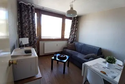 Image de Pied des pistes de ski, 7ème étage, vue vallée, télévision, casier à ski, 16m², La Plagne