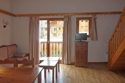 Image de Pied des pistes de ski, 3ème étage, remise en forme, piscine, sauna, balcon, télévision, 61m²