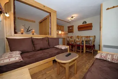 Image de À 200m des pistes de ski, 4ème étage, vue pistes de ski/montagne/pistes de ski, balcon, télévision