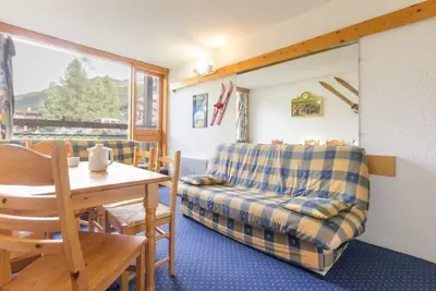 Image de 50m du centre station, 5ème étage, balcon, télévision, casier à ski, 50m², Les Arcs