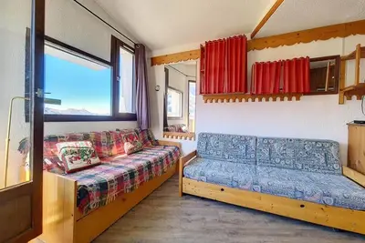 Image de 7ème étage, balcon, télévision, casier à ski, 26m², Les Menuires