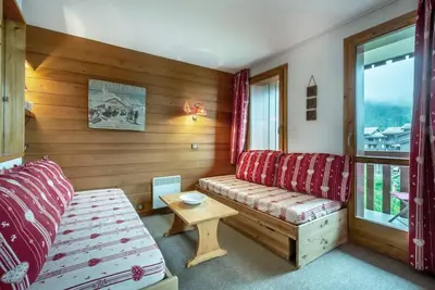 Image de 80m des commerces, 2ème étage, balcon, télévision, casier à ski, 28m², Valmorel