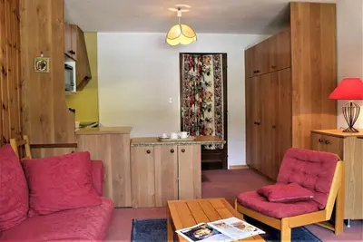 Image de 10m du centre station, 5ème étage, vue pistes de ski, balcon, télévision, casier à ski, 45m², Risoul