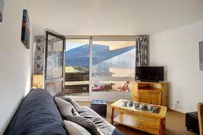 Image de Pied des pistes de ski, 3ème étage, balcon, télévision, casier à ski, 40m², Les Menuires