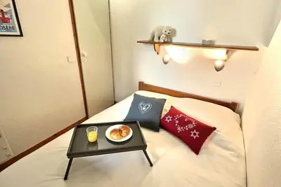 Image de 3ème étage, vue montagne, balcon, télévision, casier à ski, 28m², Val d'Isère