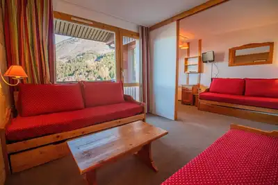 Image de 1er étage, balcon, télévision, casier à ski, 31m², Valmorel